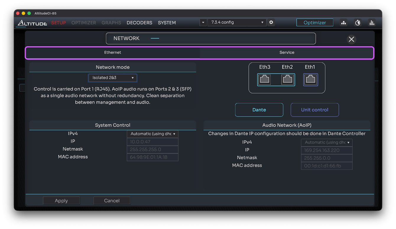 Modify Network Settings